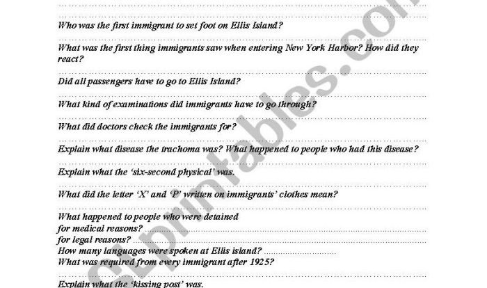 Ellis island virtual tour worksheet