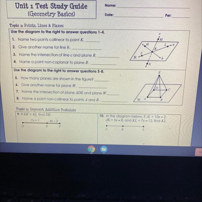 Chapter 3 geometry review answers