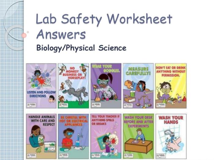 Safety in the laboratory worksheet answers