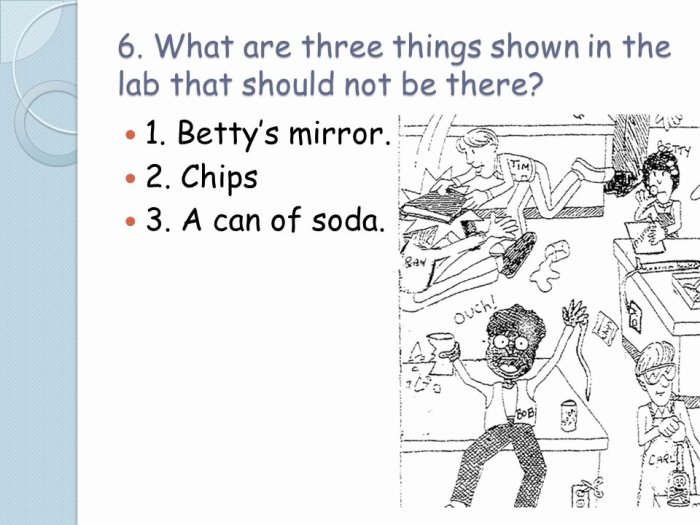 Safety in the laboratory worksheet answers