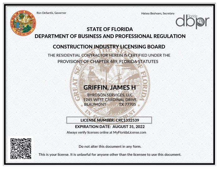 Florida general contractor license practice exam